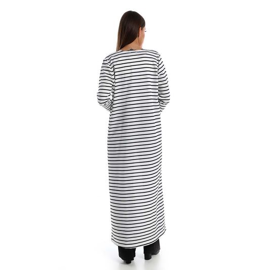 Long Sleeve Slip-on Long Cardigan - كارديجان طويل سهل الارتداء