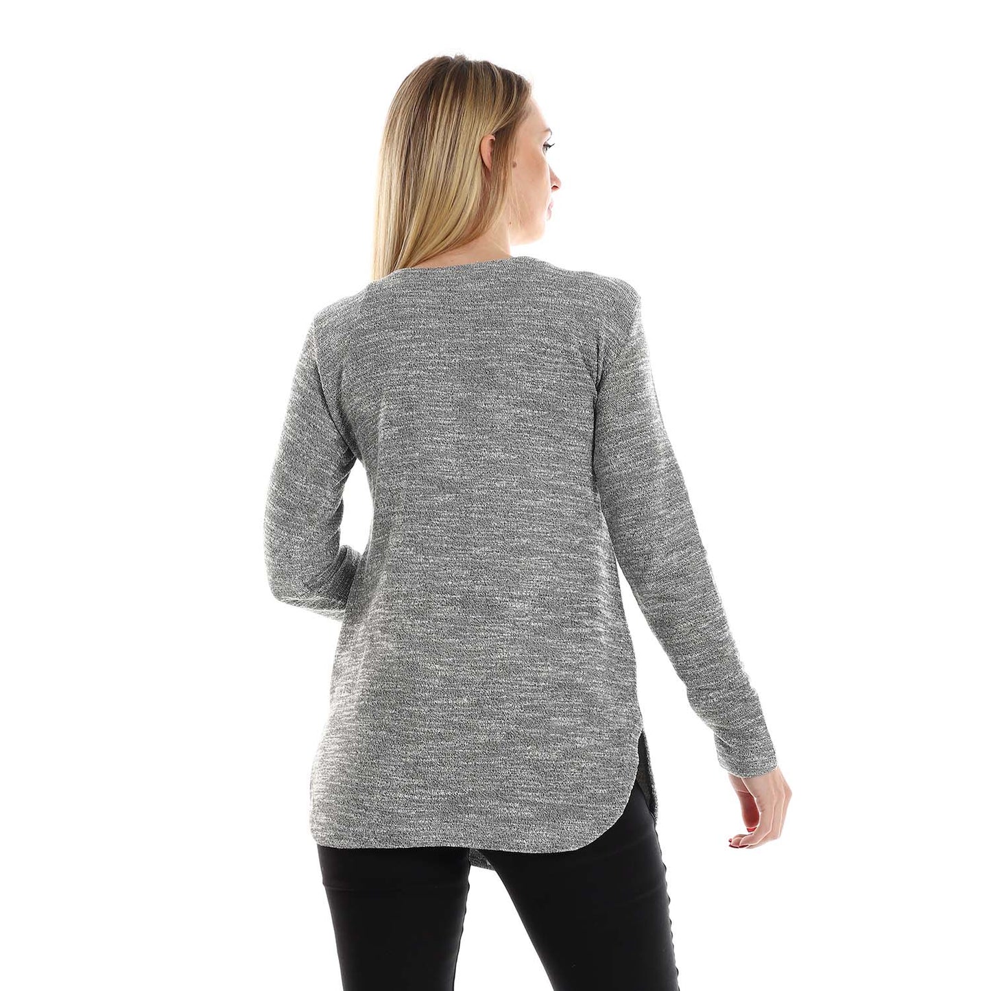 Knitted Cardigan with Side Pockets - كارديجان محبوك بجيوب جانبية