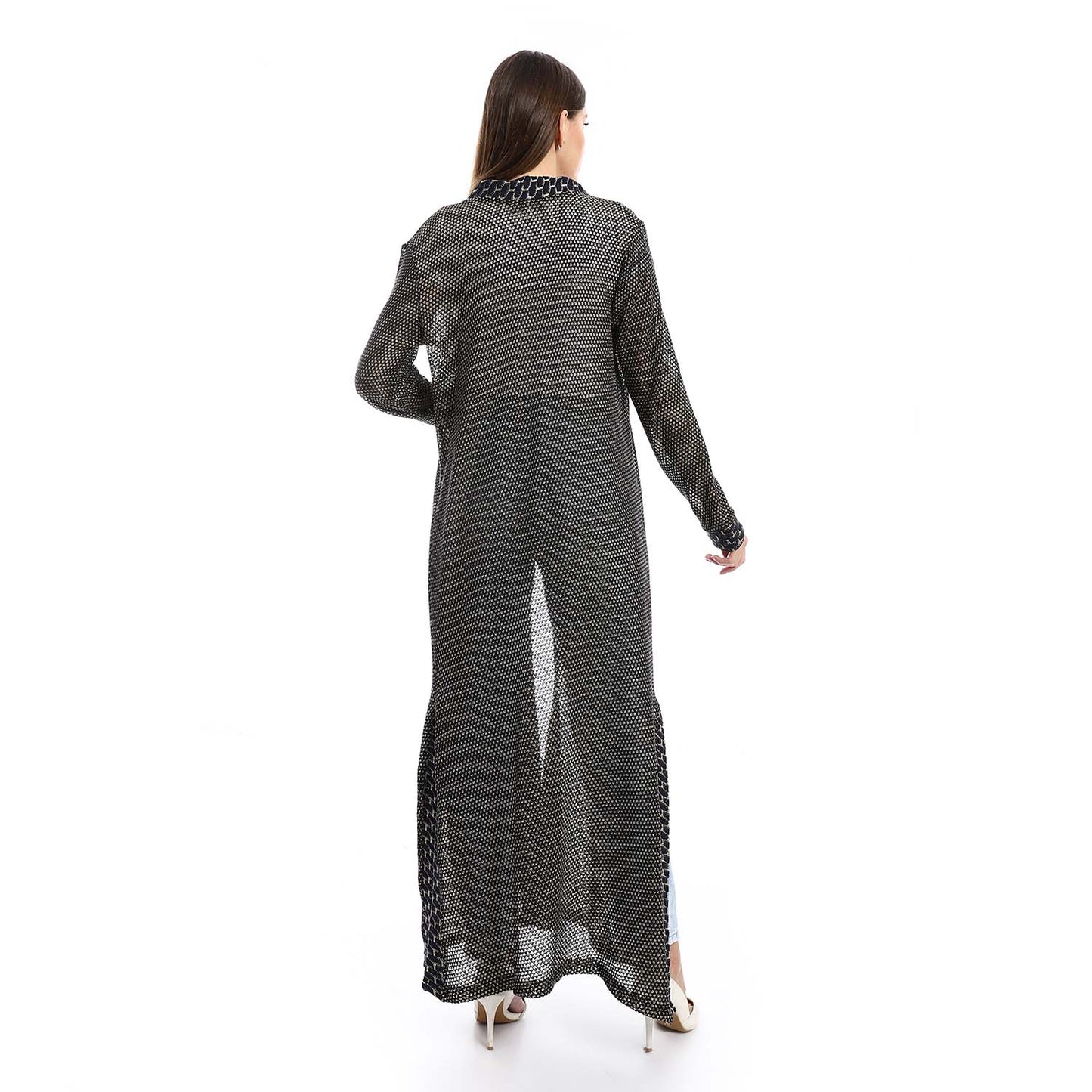 Self-Patterned Cardigan - كارديجان بنقشة ذاتية