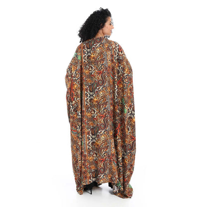 Patterned Long Kimono - كيمونو طويل منقوش