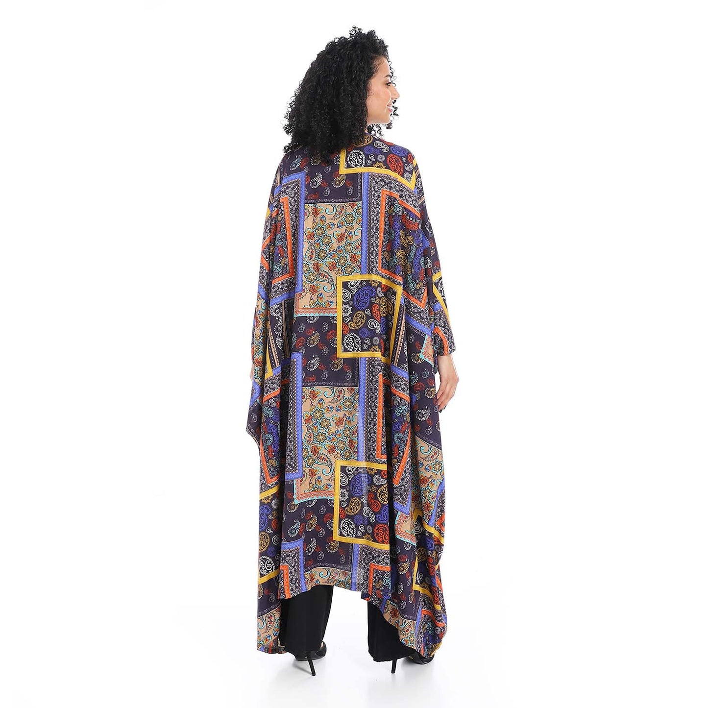 Patterned Long Kimono - كيمونو طويل منقوش