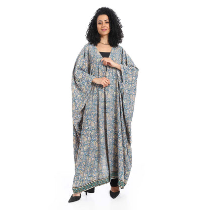 Patterned Long Kimono - كيمونو طويل منقوش