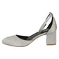 Silver Soiree Satin High Heels