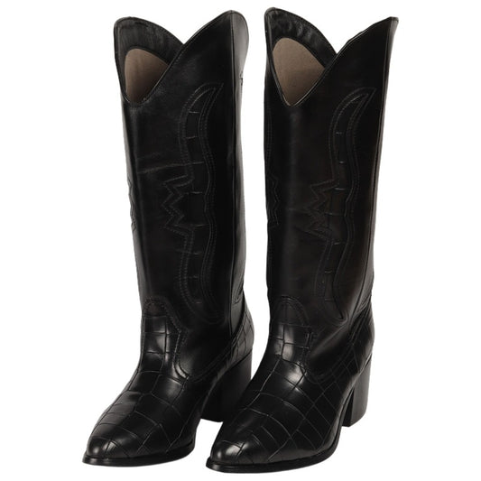 Black Western Flare Boots