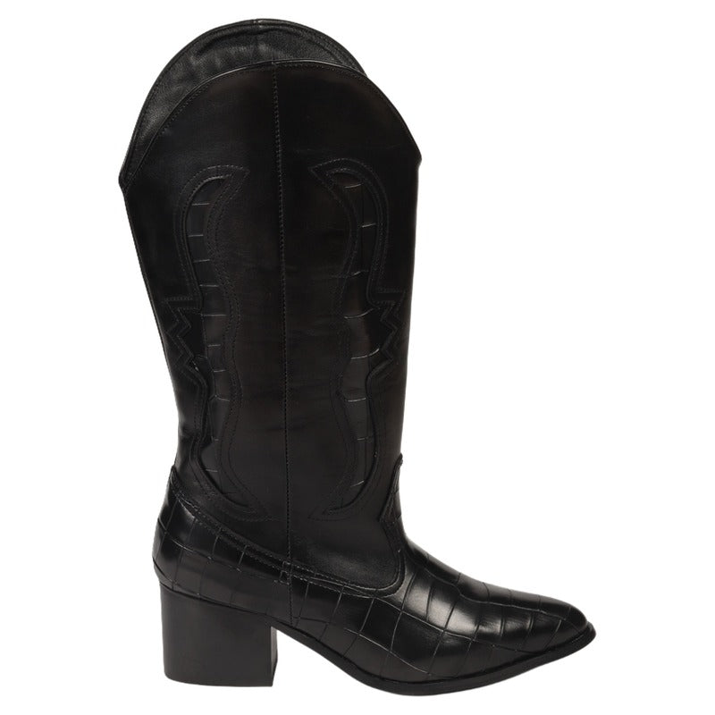 Black Western Flare Boots