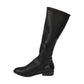 Black Half Zipper Knee High Boots