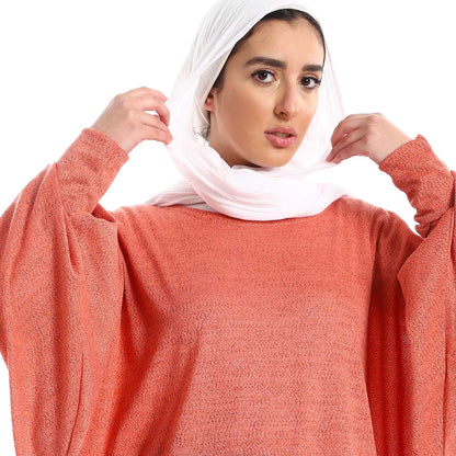 Batwing Sleeve Loose Blouse - بلوزة فضفاضة بأكمام واسعة