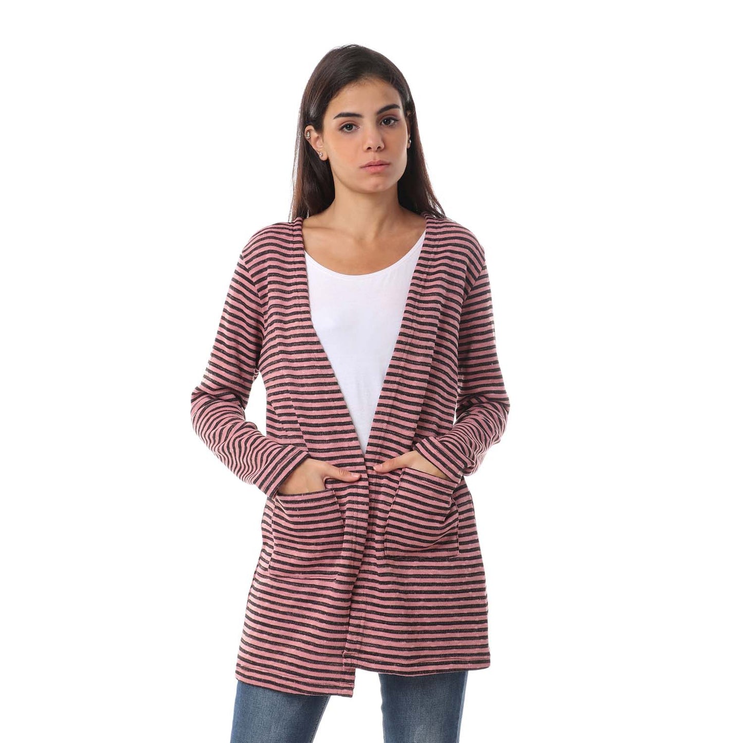 Hairline Stripes Cardigan - كارديجان بخطوط رفيعة