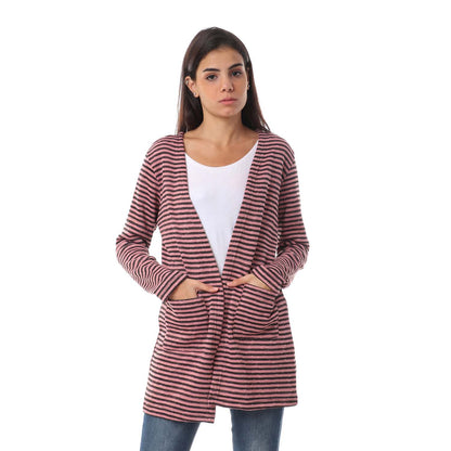 Hairline Stripes Cardigan - كارديجان بخطوط رفيعة