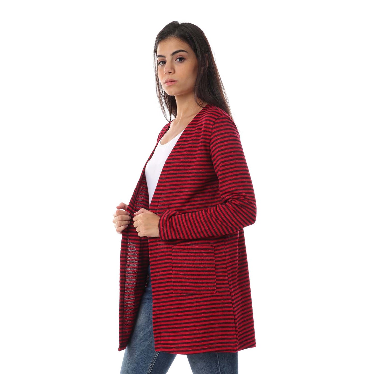 Hairline Stripes Cardigan - كارديجان بخطوط رفيعة