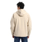 Beige Attached Hoodie Gabardine Jacket