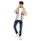 Beige Attached Hoodie Gabardine Jacket