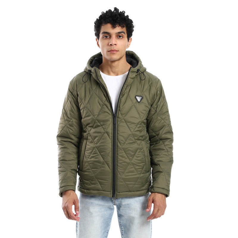 Olive Waterproof Hooded Jacket