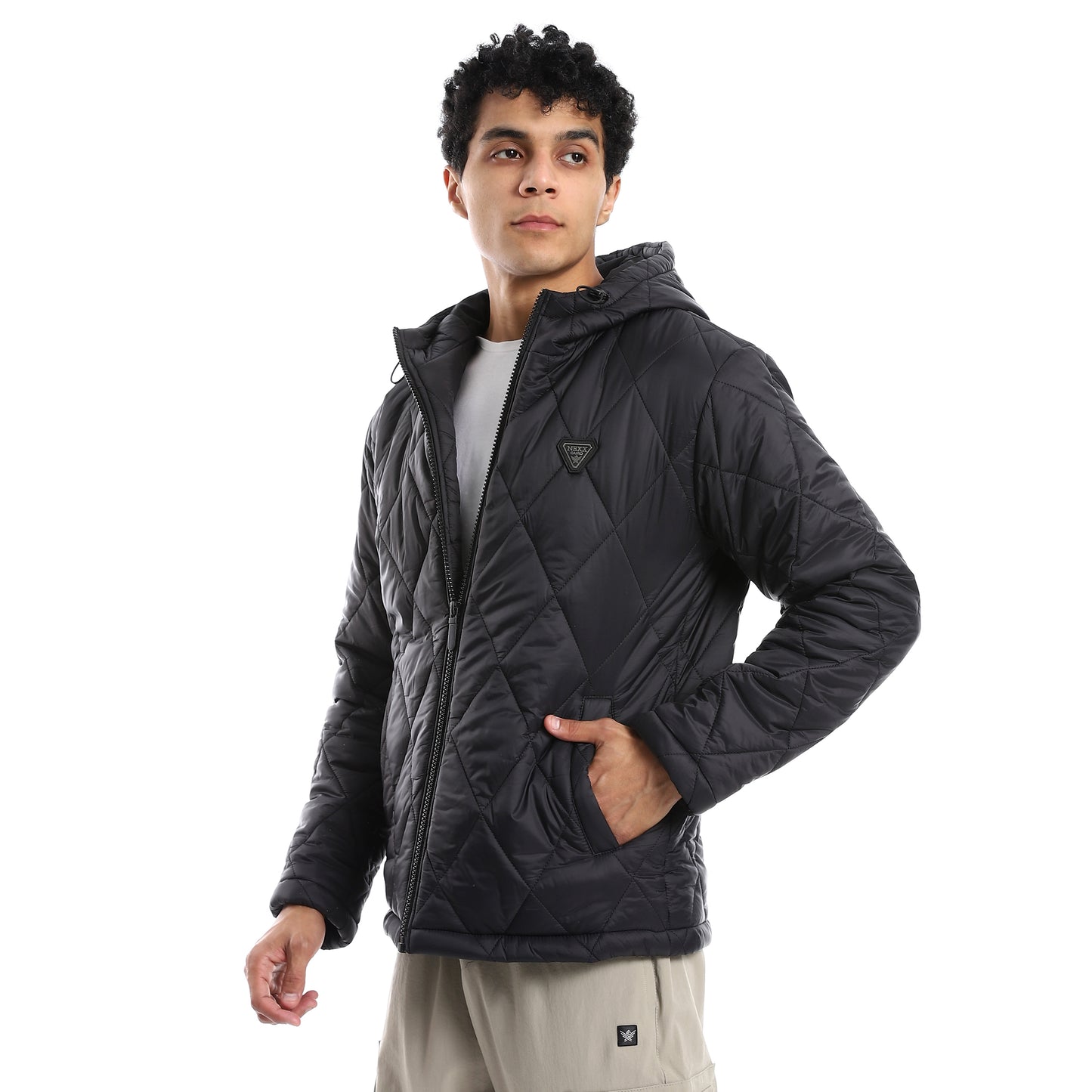 Black Waterproof Hooded Jacket