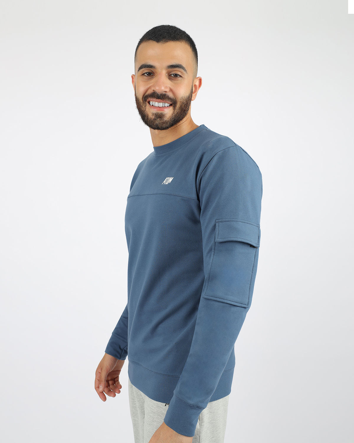 Steel Blue Long-Sleeve T-Shirt