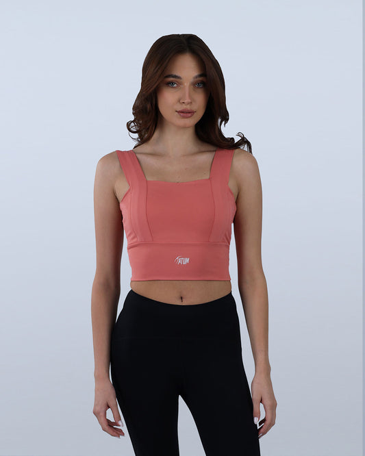 Dark Salmon Life Yoga Fitness Sports Bra