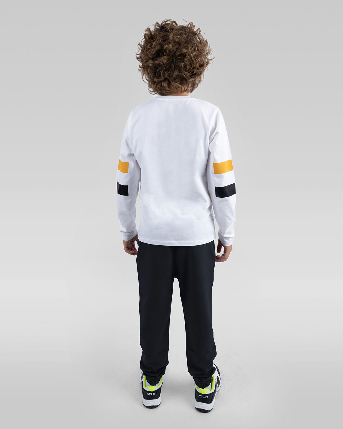 White Long-Sleeves Training T-shirt for Teen Boys