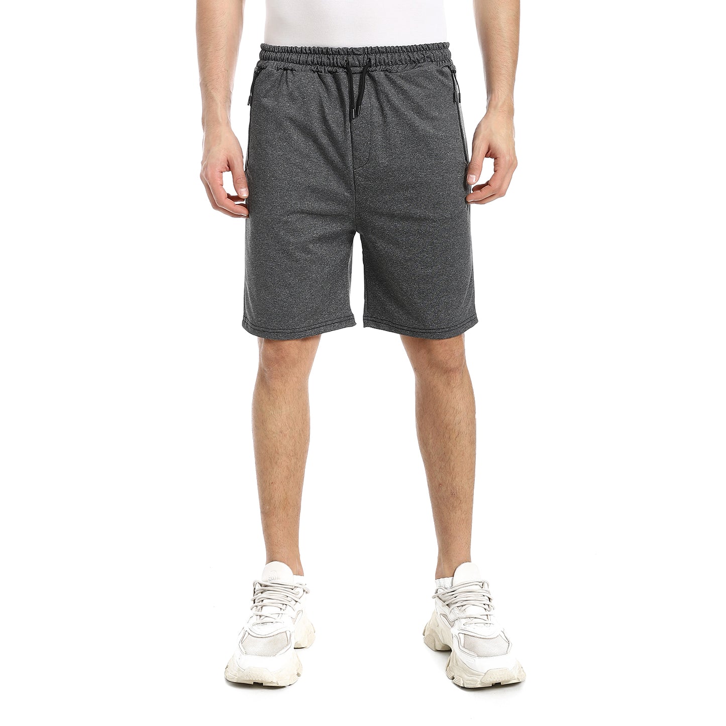 Summer Melton Shorts With Zipper