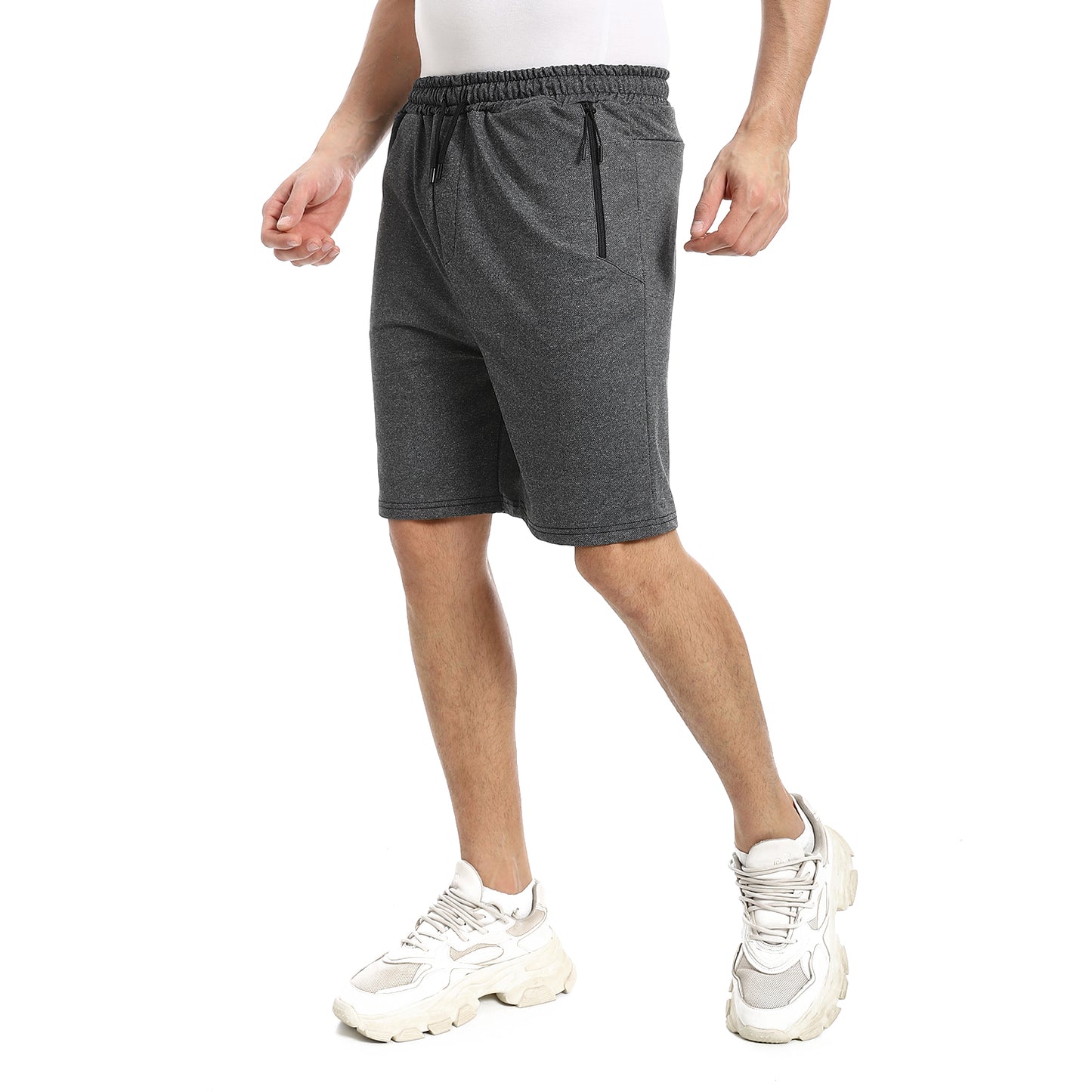 Summer Melton Shorts With Zipper