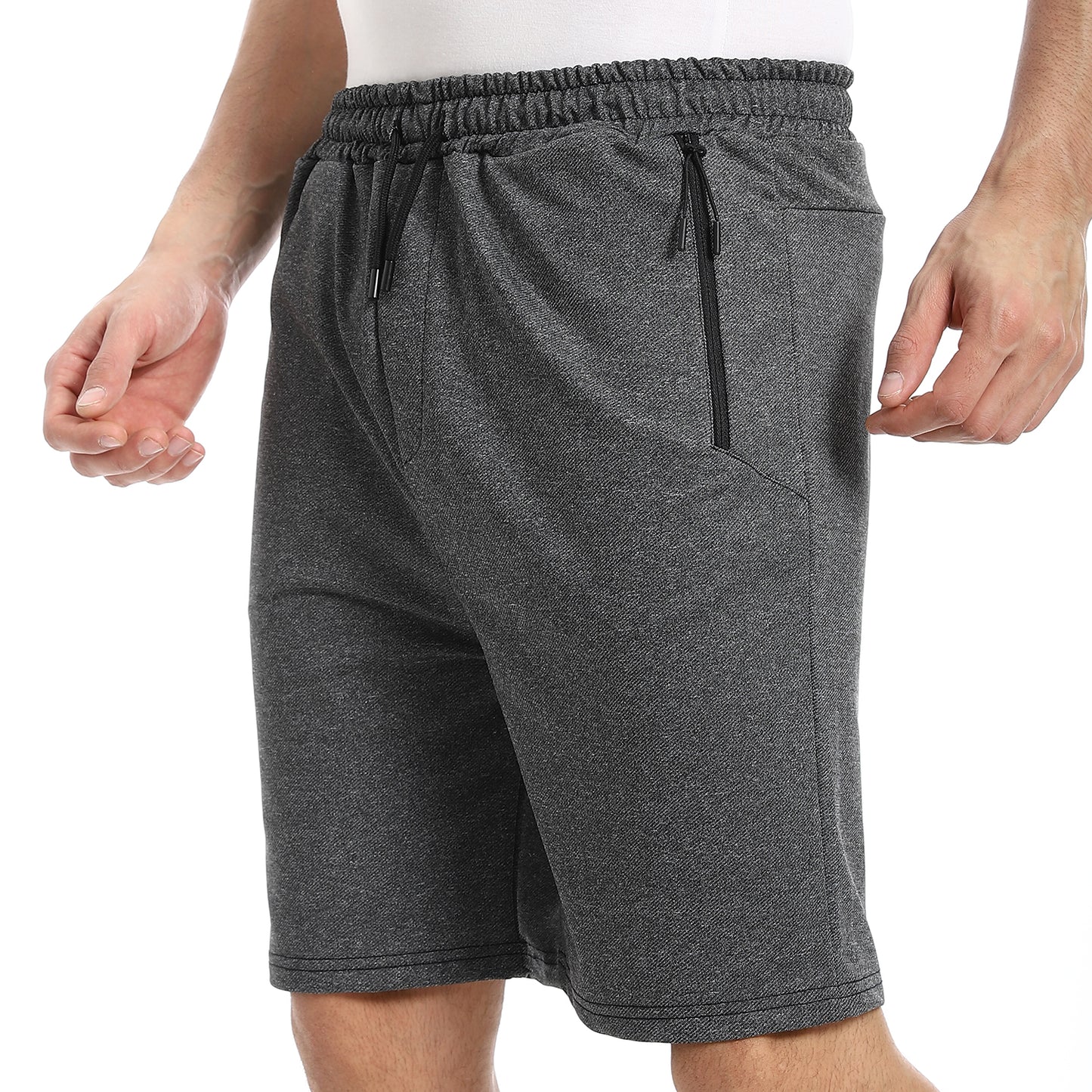Summer Melton Shorts With Zipper
