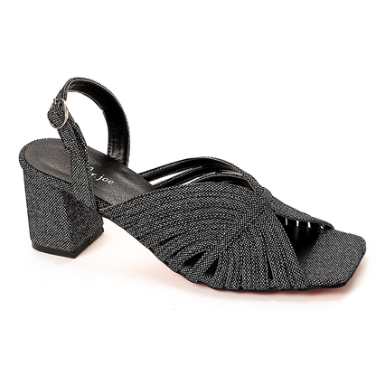 Shiny Strappy Heeled Sandals