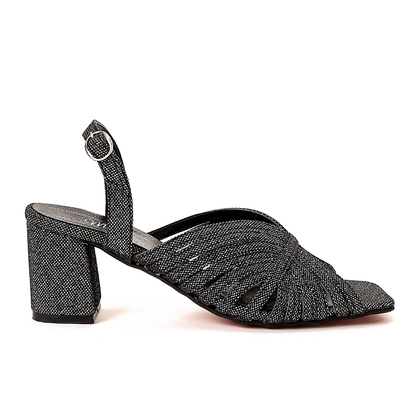 Shiny Strappy Heeled Sandals