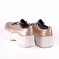 Gold Chunky Lace-up Closure Sneakers