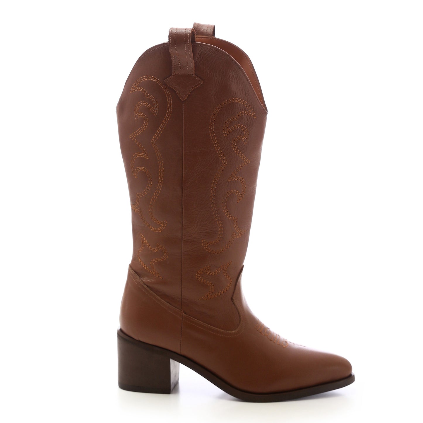 Brown Mid-Calf Cowboy Boots