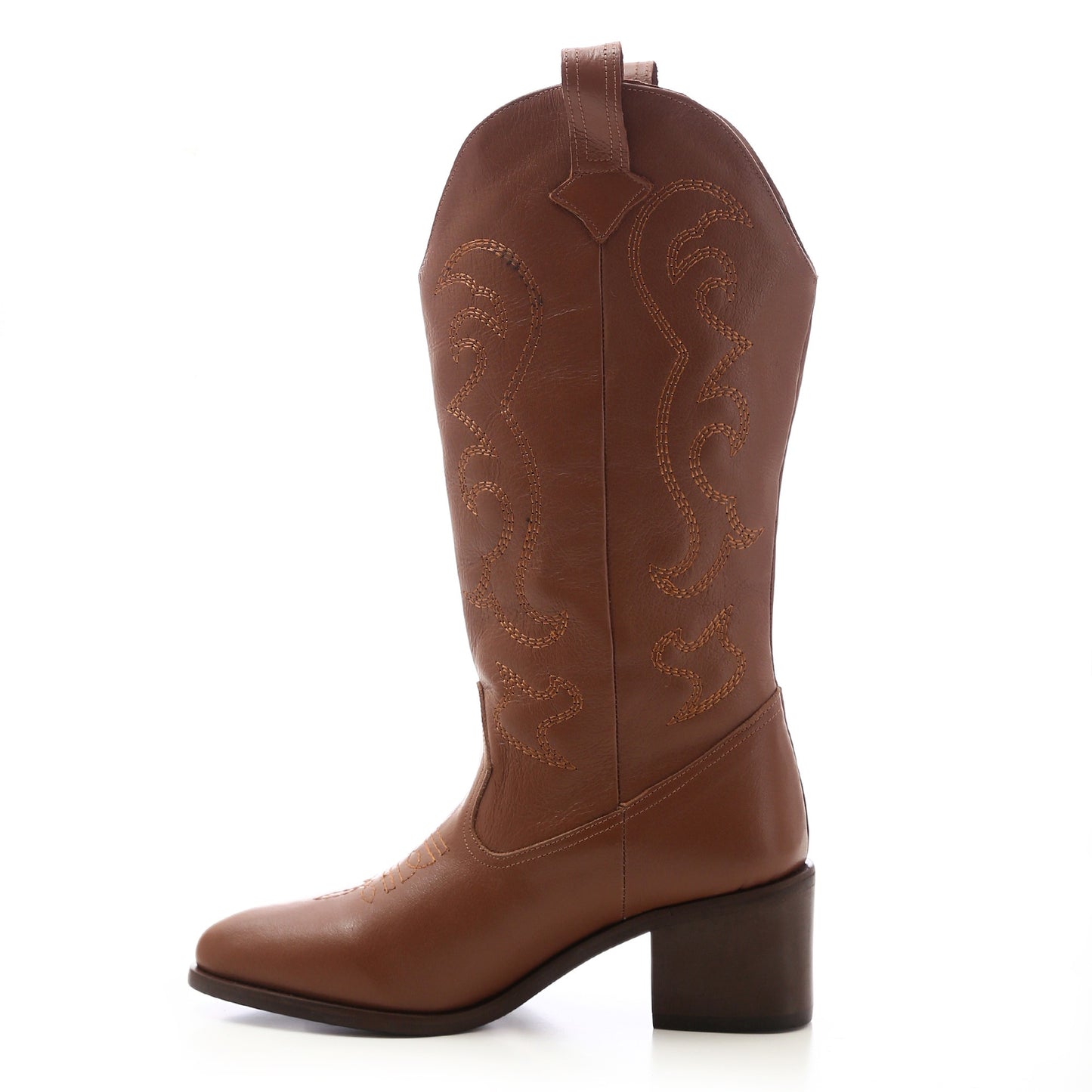 Brown Mid-Calf Cowboy Boots