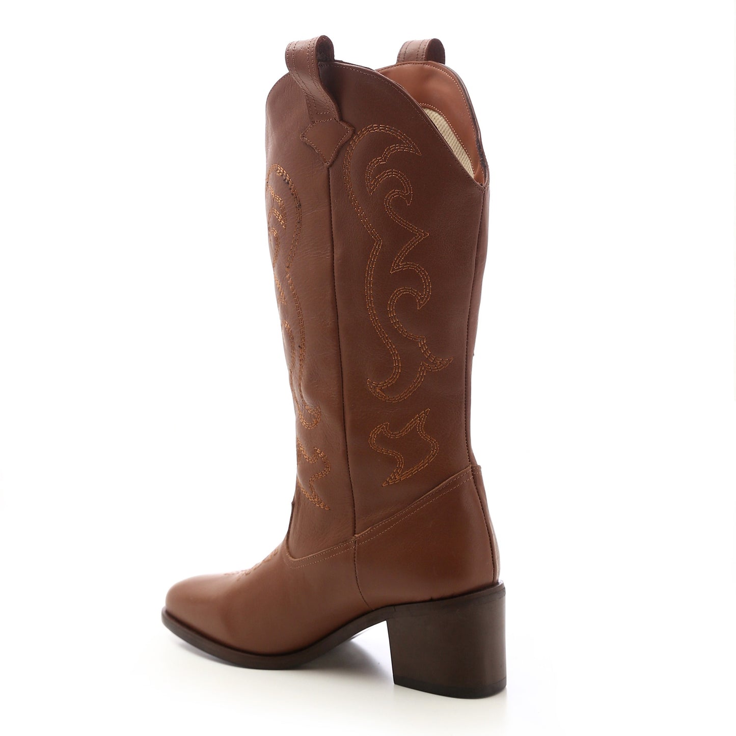 Brown Mid-Calf Cowboy Boots