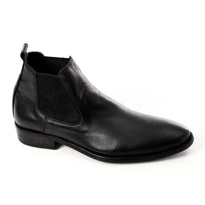 Black Classic Genuine Leather Ankle Boot