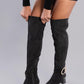 Black Suede Thigh High Boots