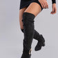 Black Suede Thigh High Boots