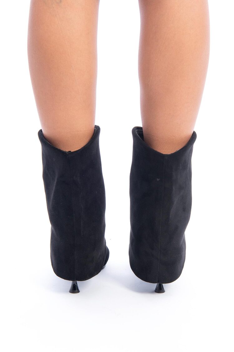 Black Suede Half Boots