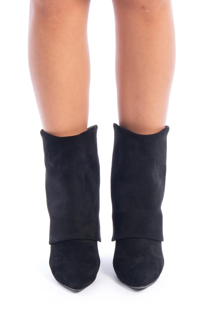 Black Suede Half Boots