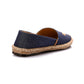 Navy Floral Pattern Round Toecap Espadrille