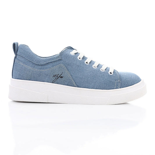 Light Blue Flat Denim Sneakers