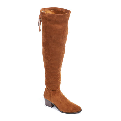 Havana Velvet Heeled Over The Knee Boot