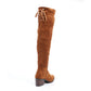 Havana Velvet Heeled Over The Knee Boot