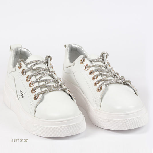 Mr.Joe Strass Lace-up Leather Sneakers