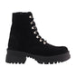 Mr.Joe Suede Half Boot with Front Lace-up