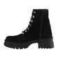 Mr.Joe Suede Half Boot with Front Lace-up