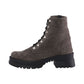 Mr.Joe Suede Half Boot with Front Lace-up