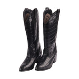 Black Long Western Boots