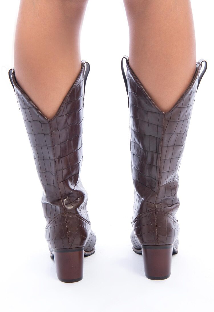 Brown Western Half Boots