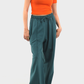 Orange Cropped Short Sleeve Ribbed Top