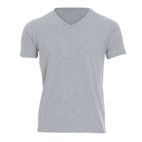 Doe Gray Cotton V-Neck T-Shirt