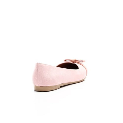 Upper Bow Suede Leather Ballerina