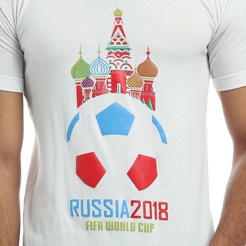 White World Cup Printed Cotton T-Shirt