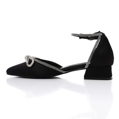 Fashionable Strass Strap Heeled Shoes
